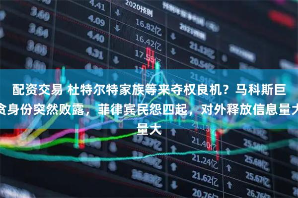 配资交易 杜特尔特家族等来夺权良机？马科斯巨贪身份突然败露，菲律宾民怨四起，对外释放信息量大